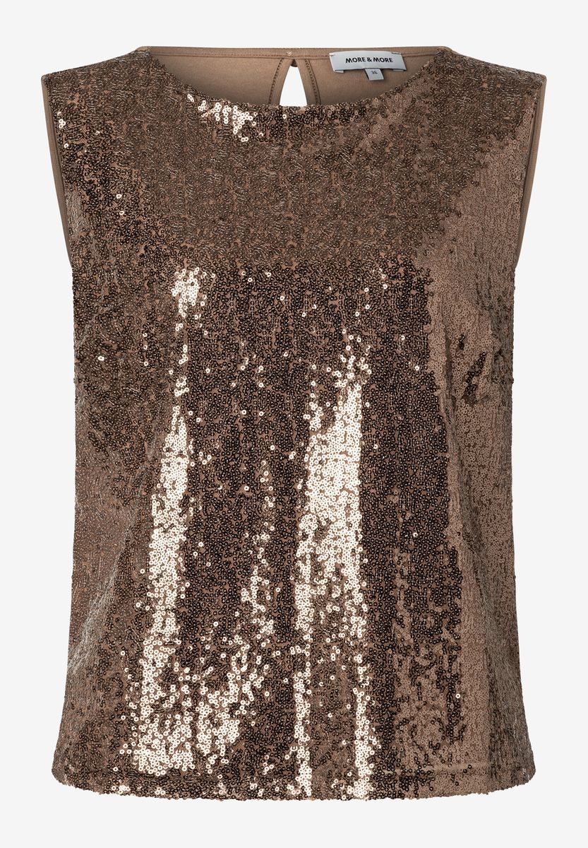 Ärmelloses Pailletten-Top