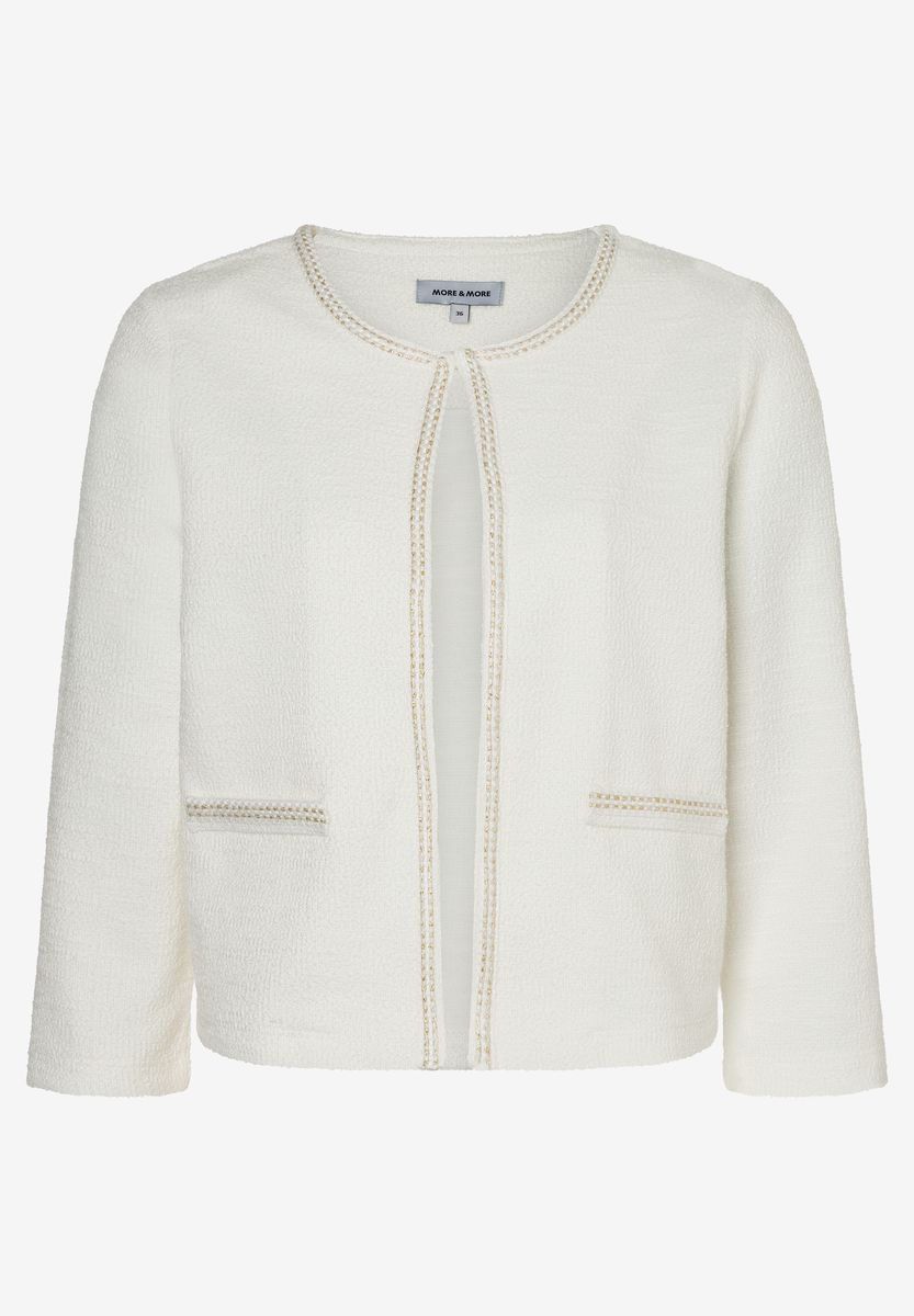 Elegante Blazerjacke aus strukturiertem Strick