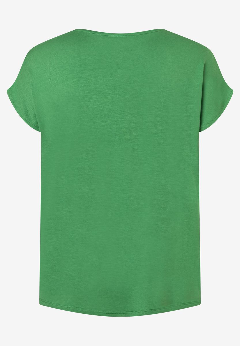 Shirt mit Satinfront und Rundhalsausschnitt