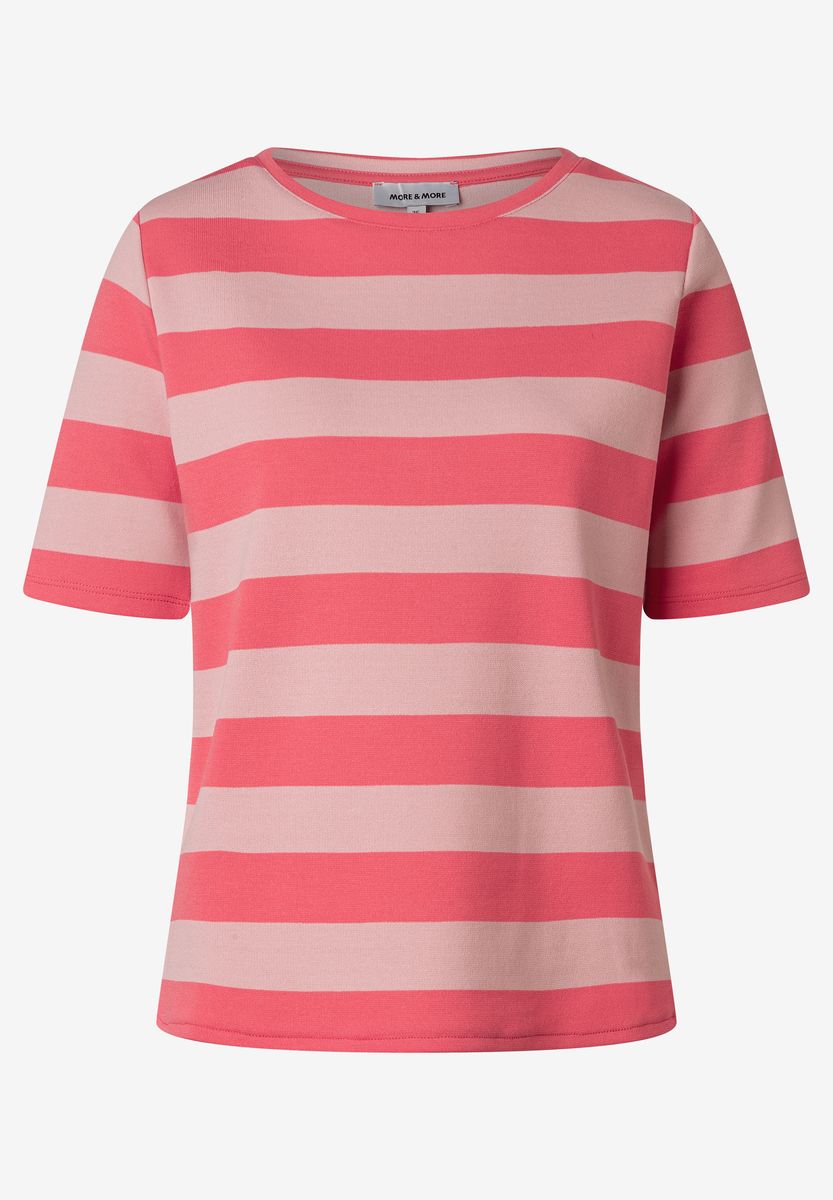 Braun und Weiß gestreiftes T-Shirt