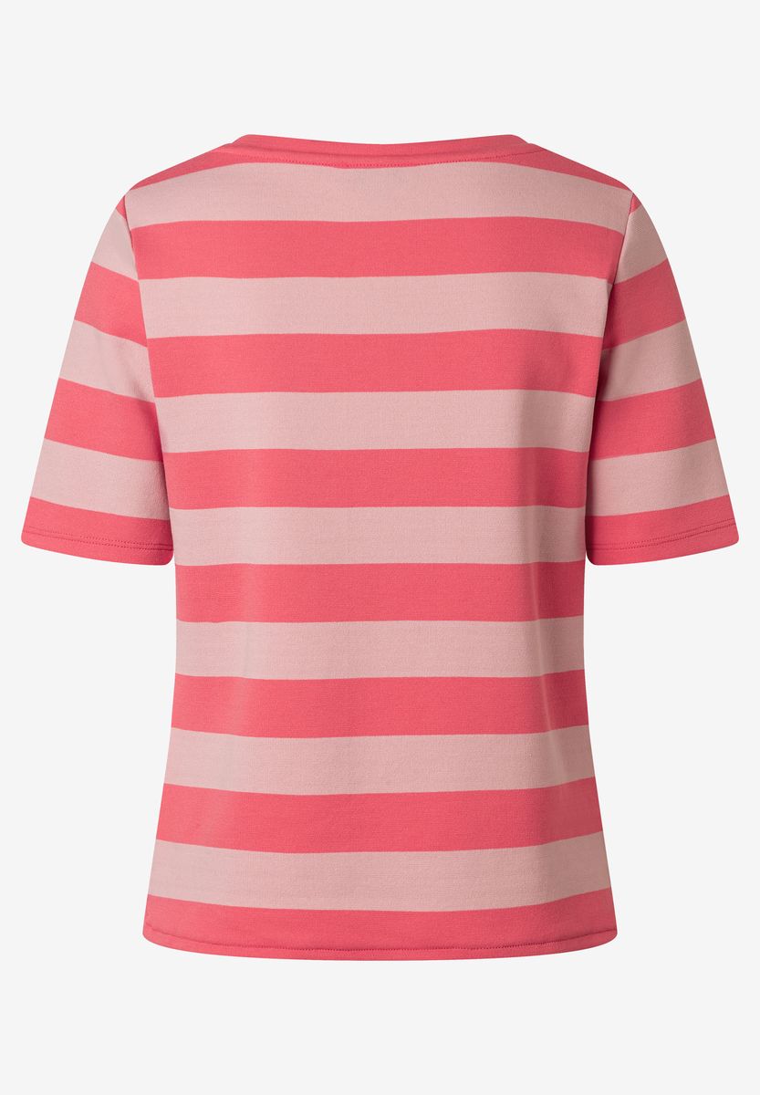 Braun und Weiß gestreiftes T-Shirt