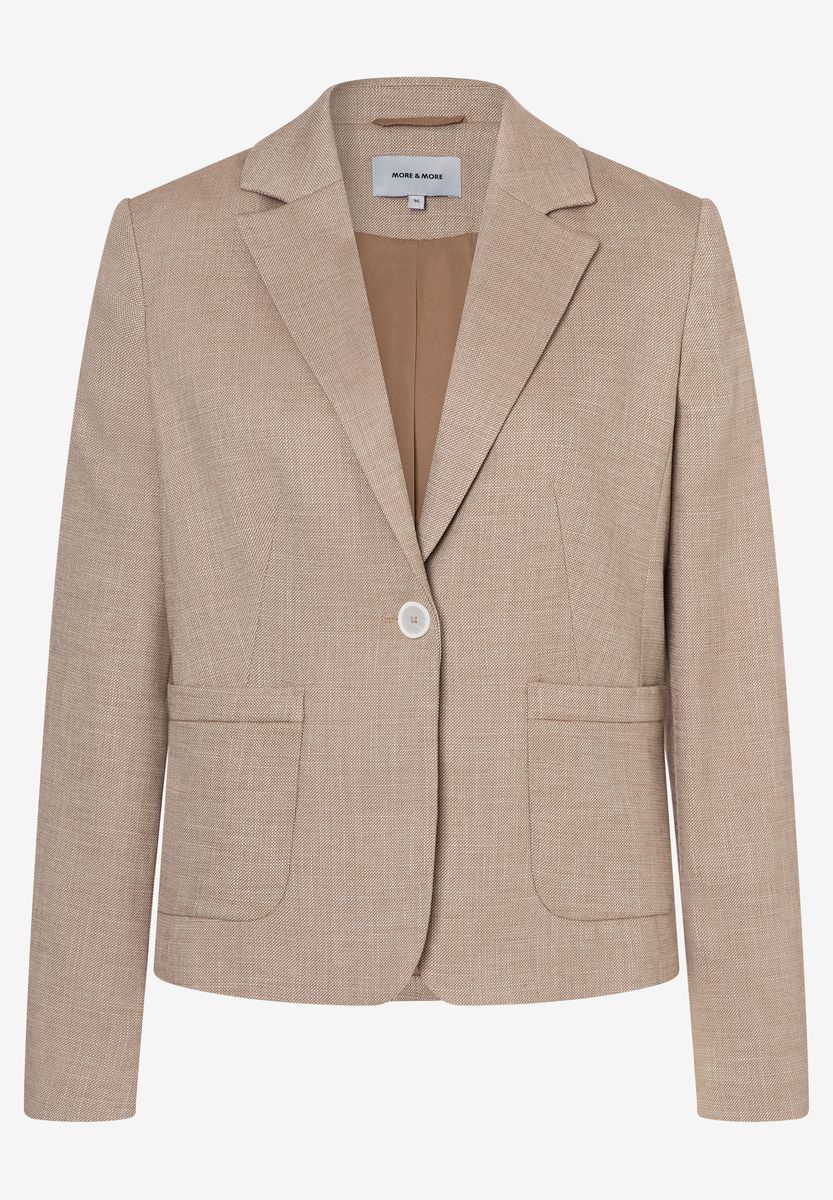 Texturierter Ein-Knopf Blazer