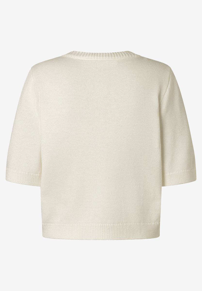 Cardigan mit floralen Applikationen