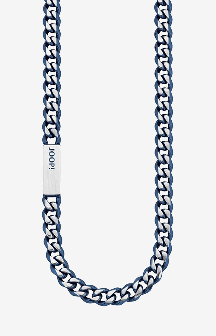 Panzer-Halskette in Silber/Blau