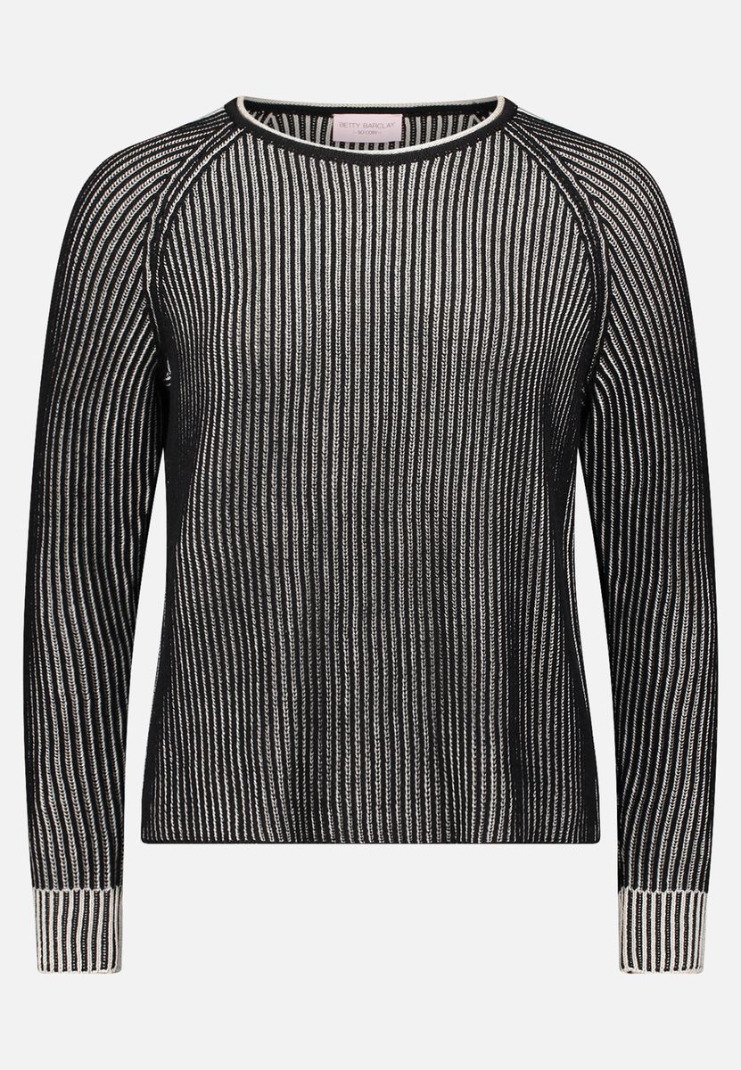 Gestreifter Strickpullover mit Relaxed-Fit