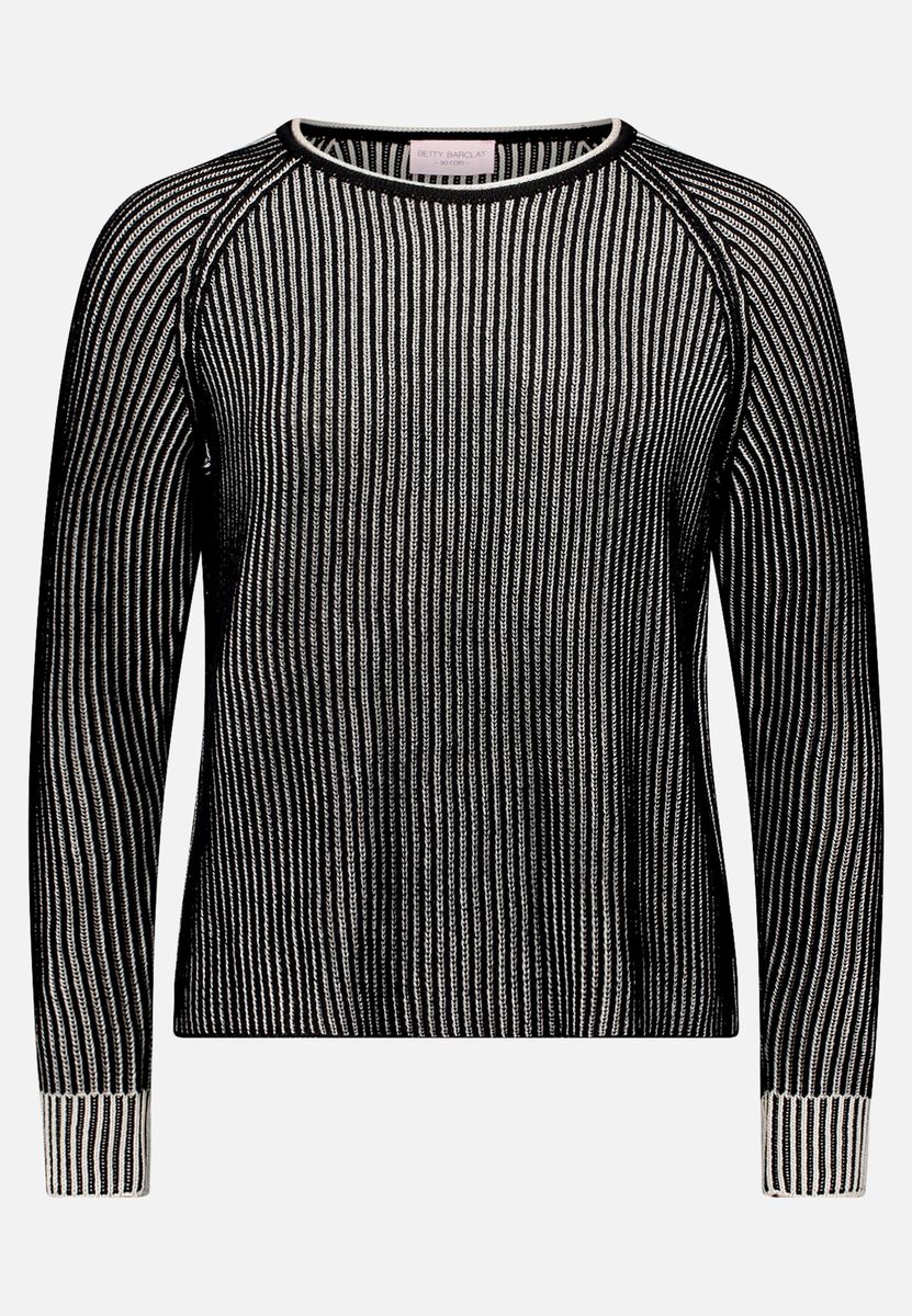 Gestreifter Strickpullover mit Relaxed-Fit