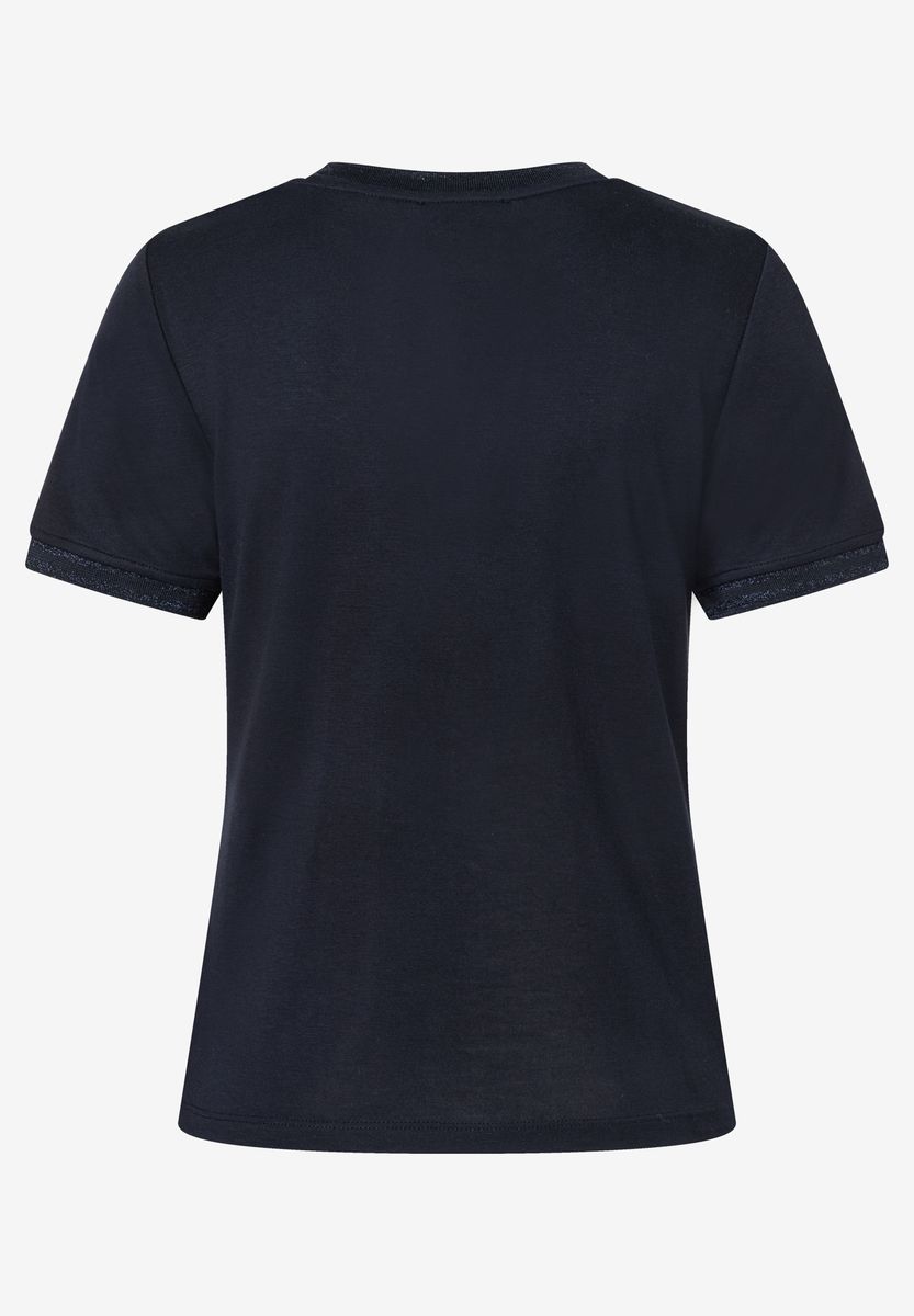 Lässiges Baumwoll-T-Shirt mit Zierborte