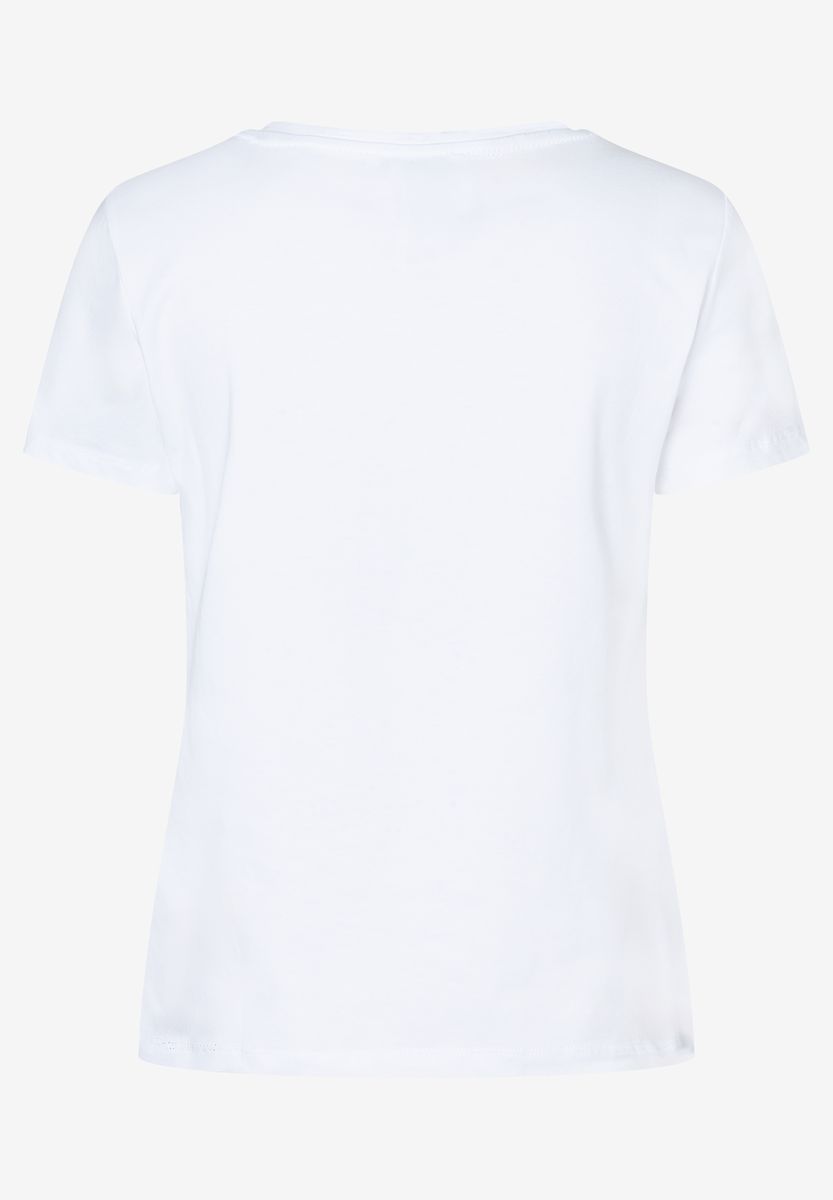 Klassisches T-Shirt mit Rundhalsausschnitt und Schriftzug