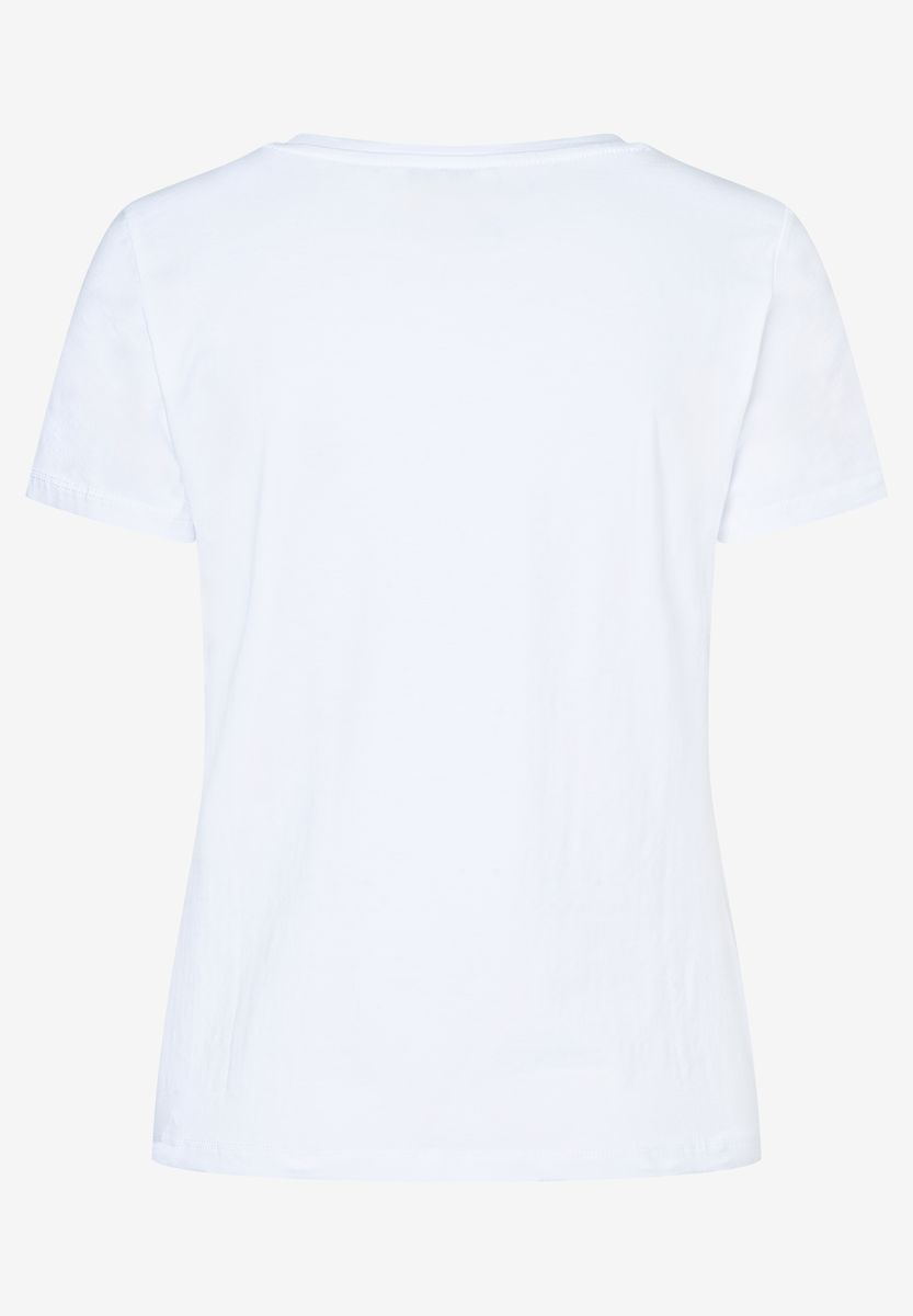 Klassisches T-Shirt mit Rundhalsausschnitt und Schriftzug