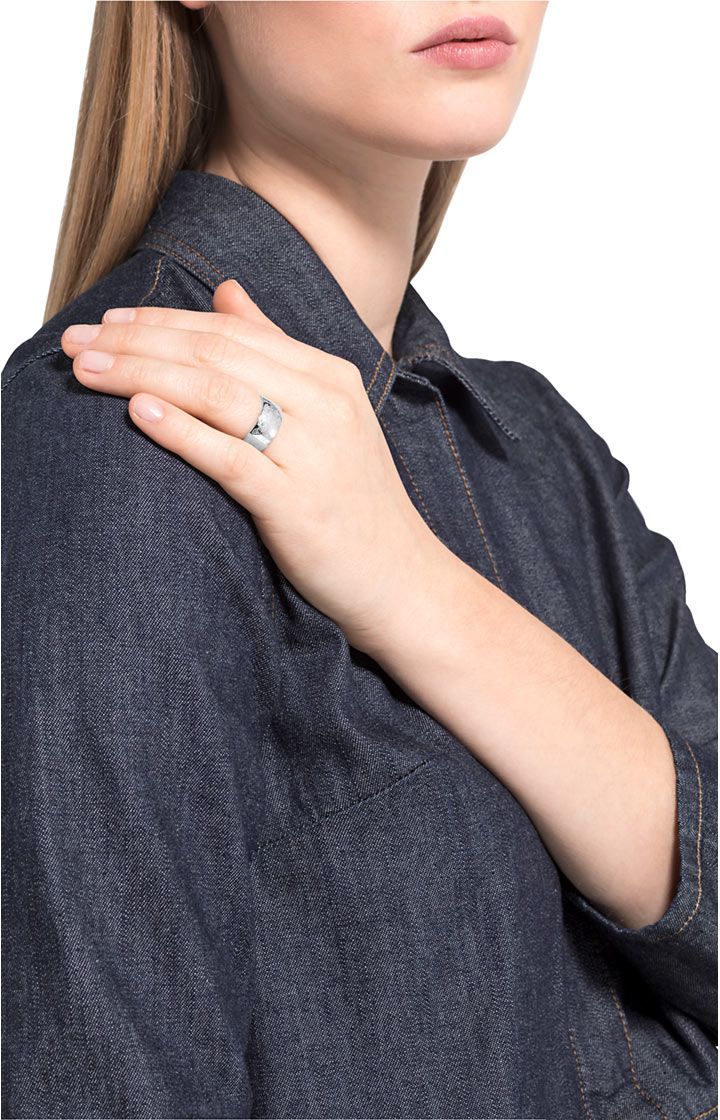 Statement-Ring in Silber