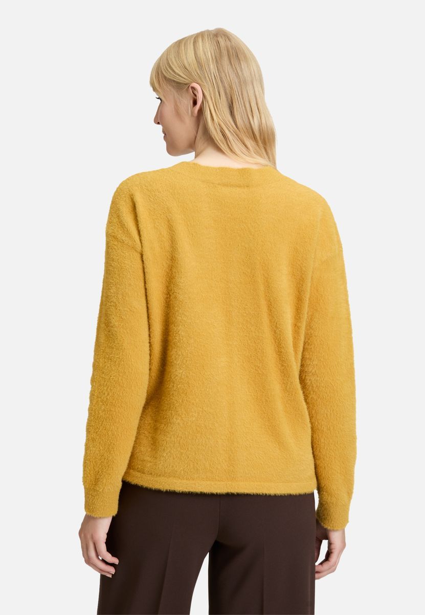 Lockerer Strickpullover mit V-Ausschnitt