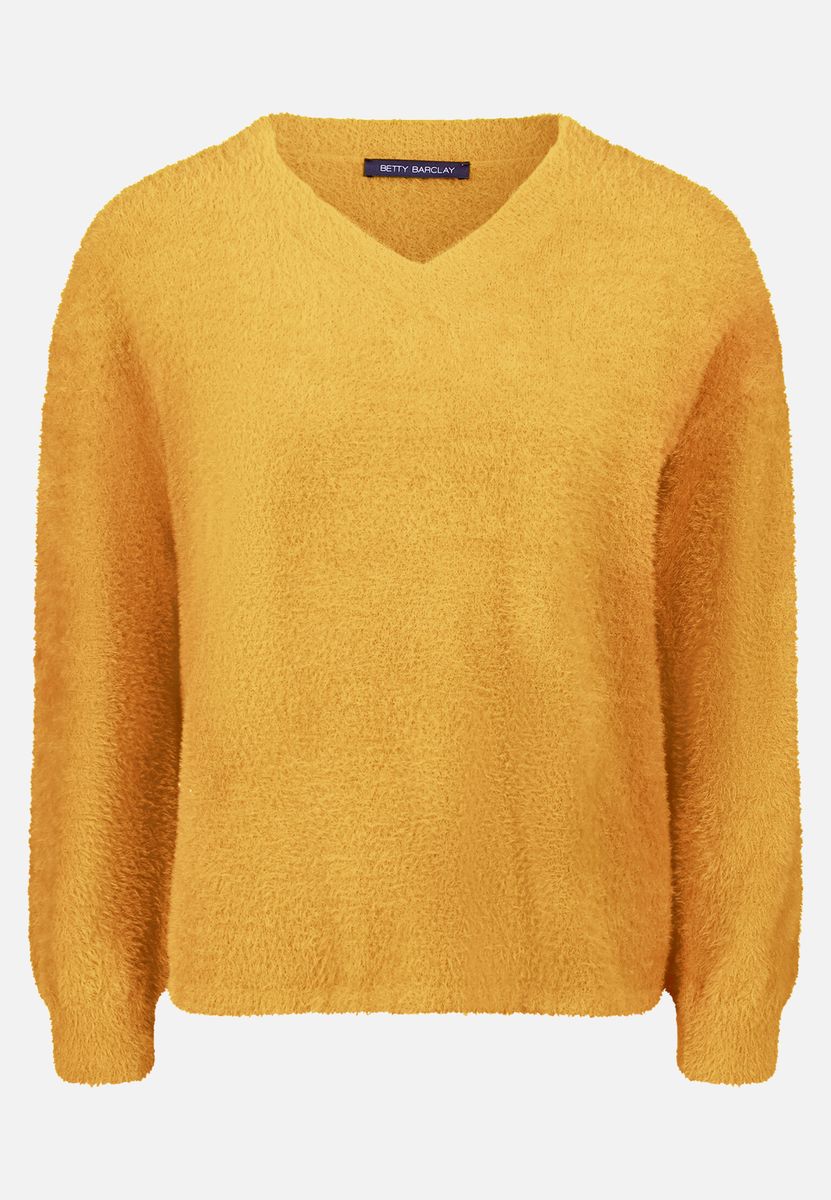 Lockerer Strickpullover mit V-Ausschnitt