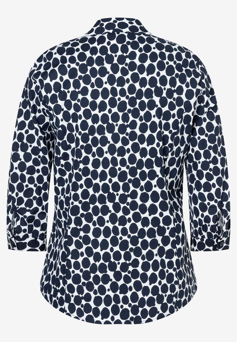 Gepunktete Bluse mit Knopfleiste