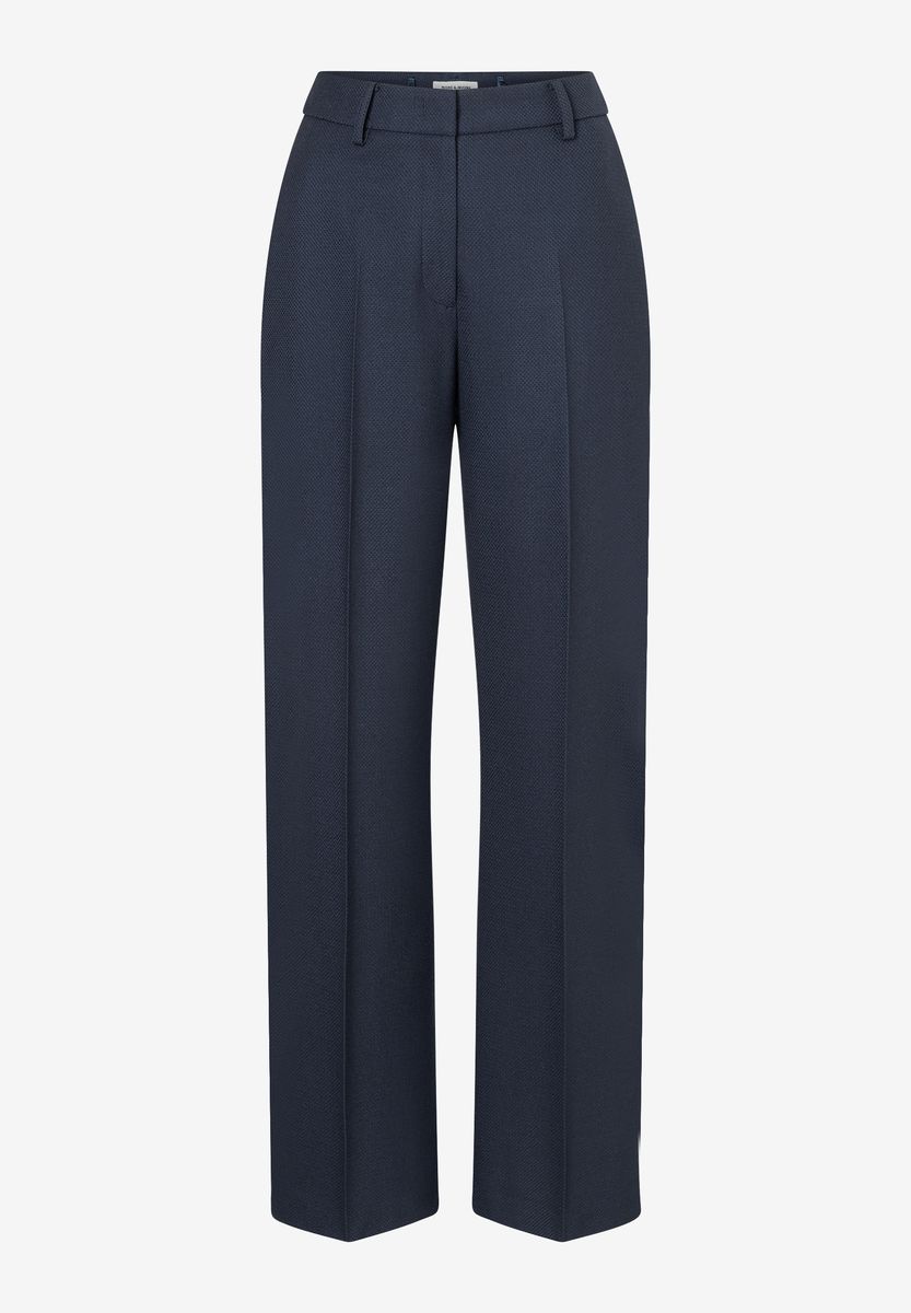 Weite Stoffhose mit Struktur