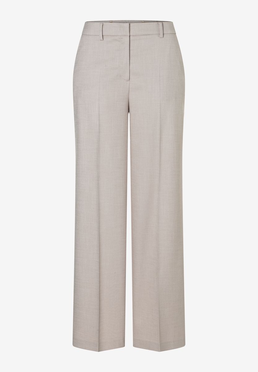 Weite Stoffhose mit Struktur