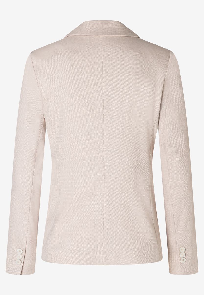 Strukturierter zweireihiger beiger Blazer