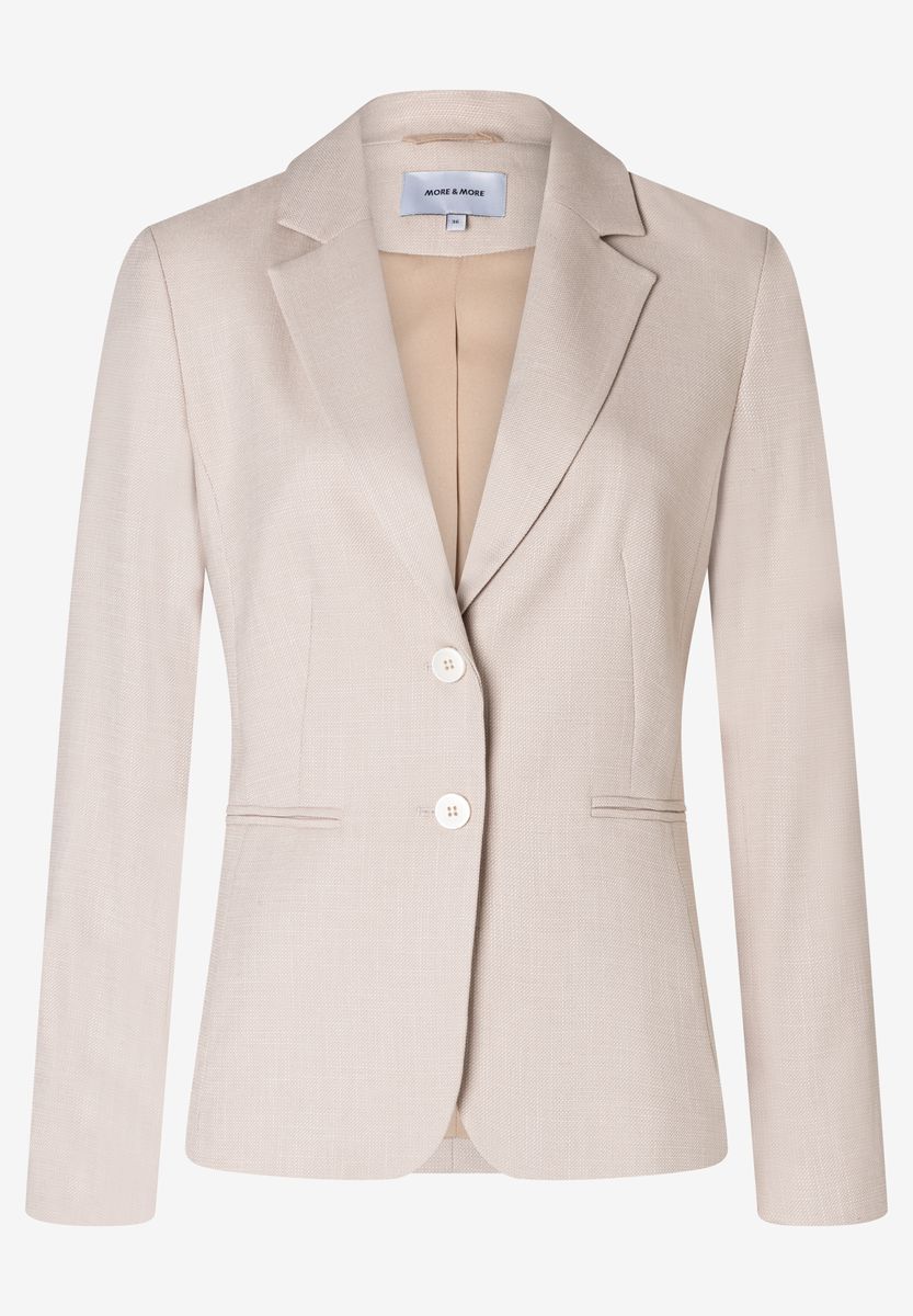 Strukturierter zweireihiger beiger Blazer