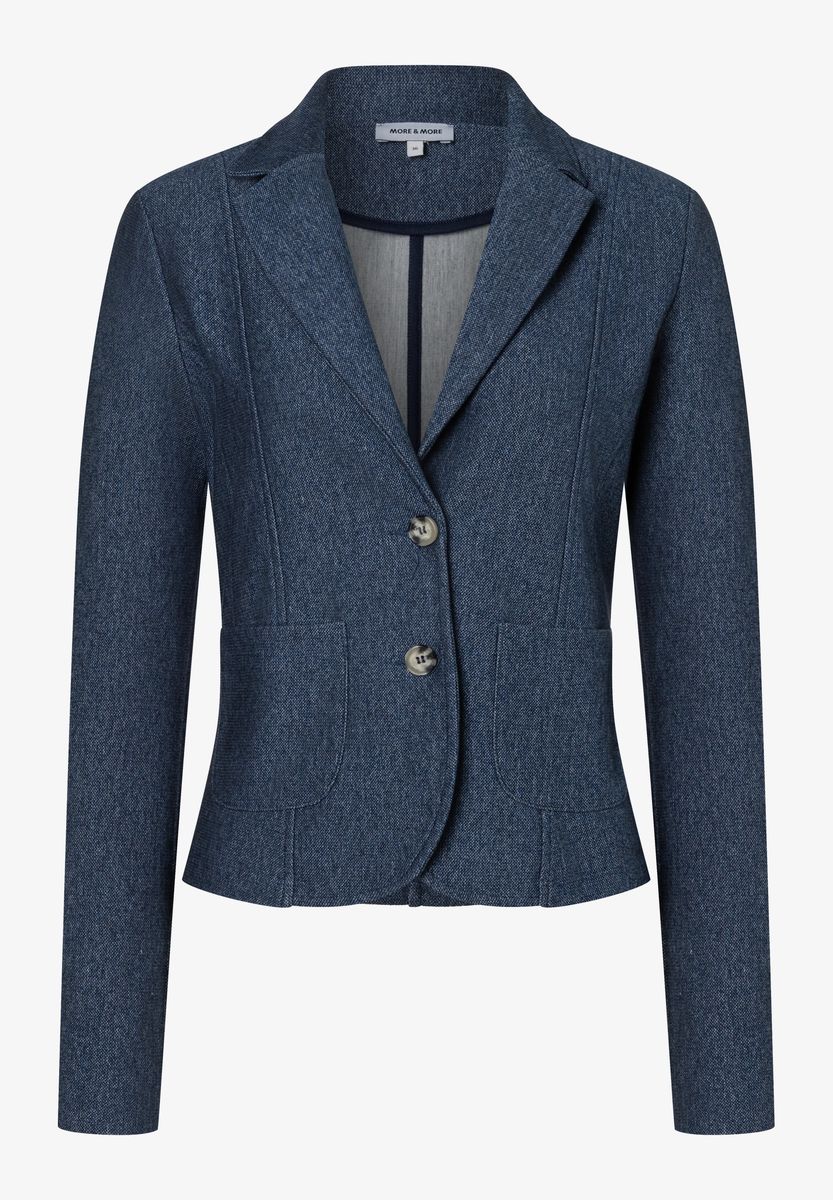Lässiger Jersey Blazer in Denim-Optik