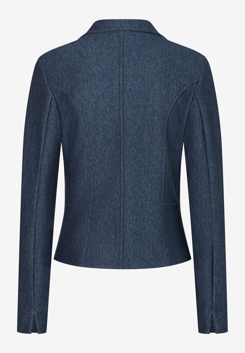 Lässiger Jersey Blazer in Denim-Optik