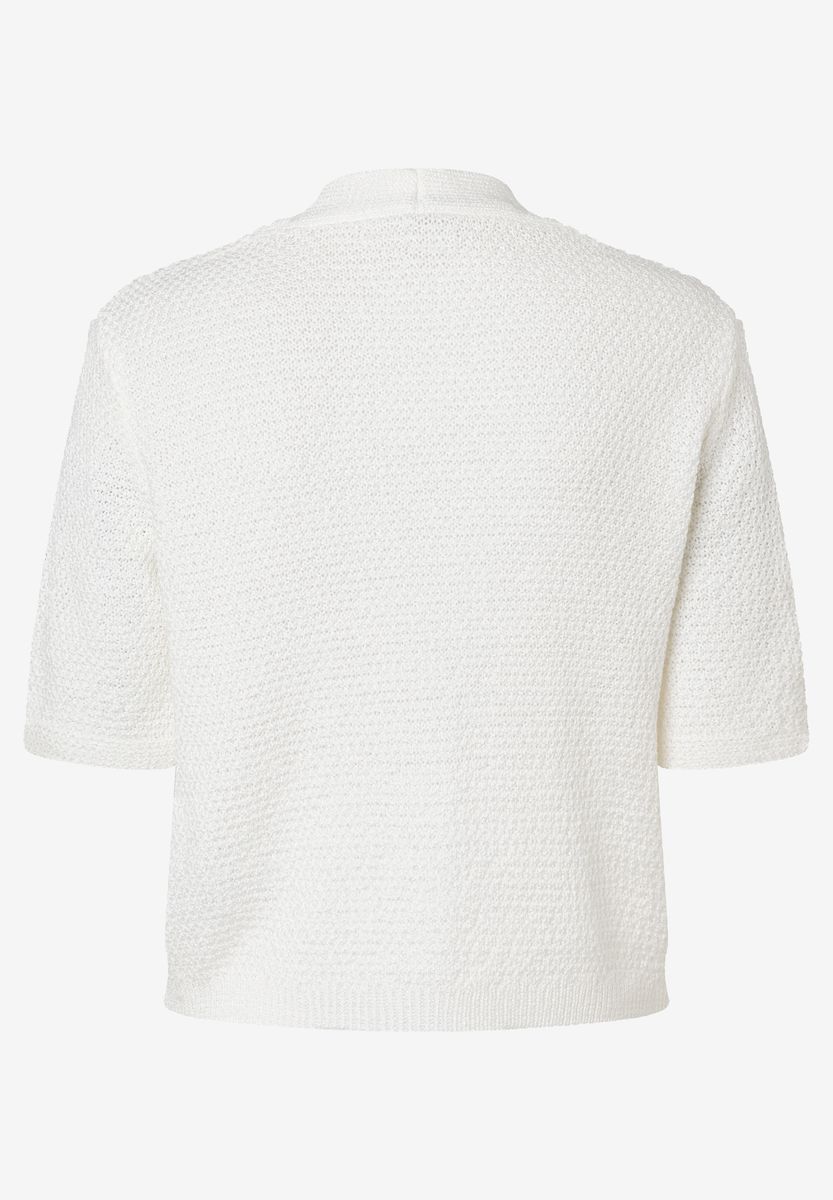 Strickjacke mit kurzen Ärmeln und Textur