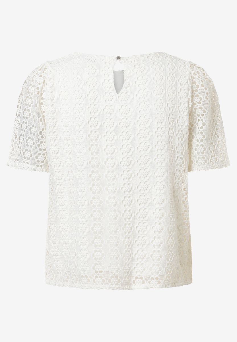 Elegante Blusenspitze mit Blumenmuster