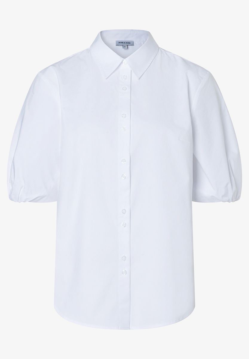 Bluse mit Puffärmeln und Knopfleiste