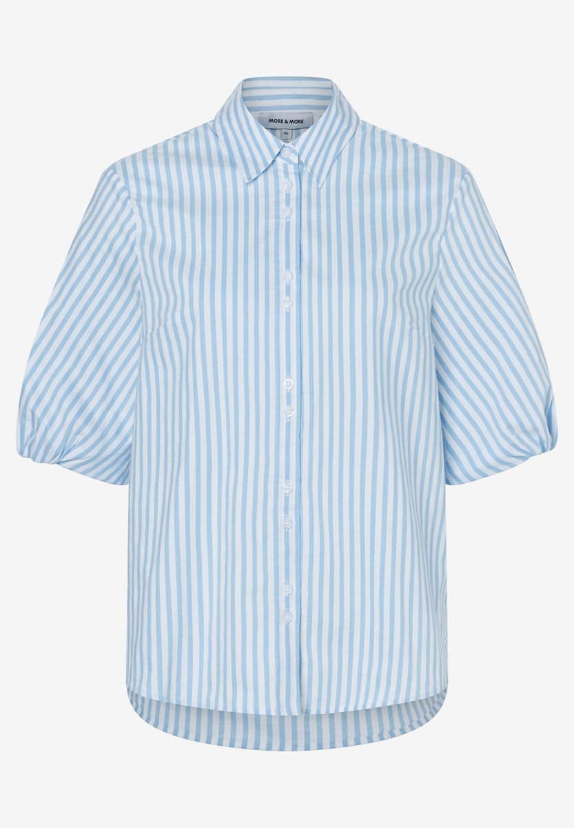 Gestreifte Bluse mit Ballonärmeln