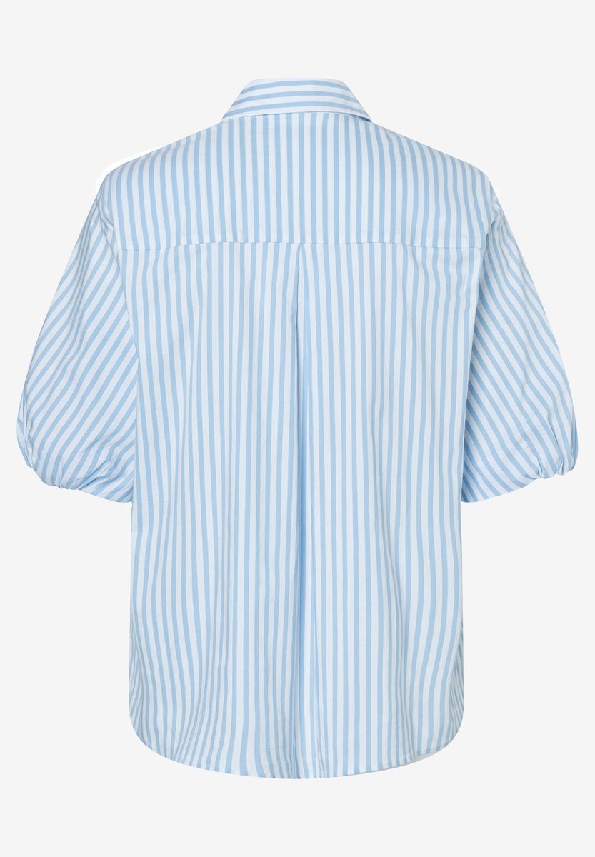 Gestreifte Bluse mit Ballonärmeln