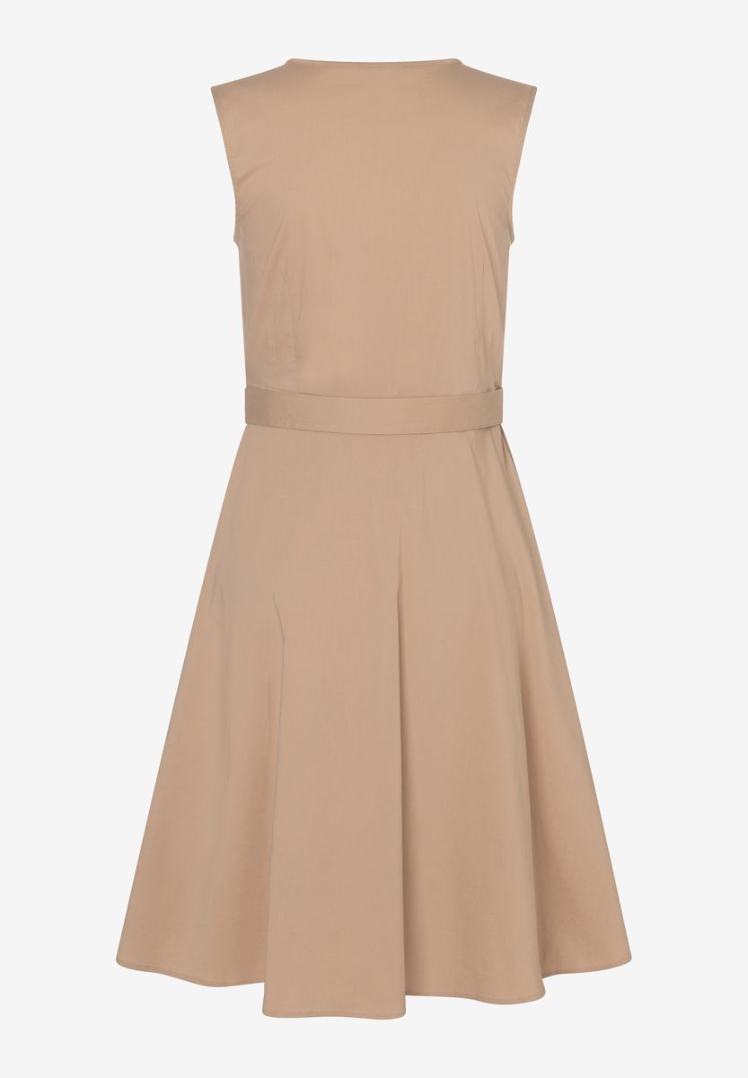 Ärmelloses A-Linien-Kleid in Wickeloptik