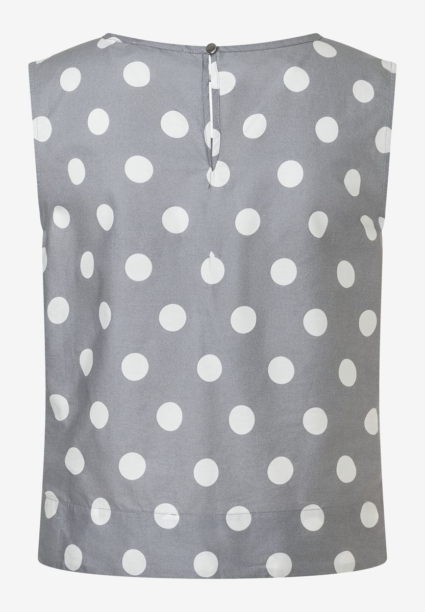 Ärmelloses Tupfen-Top