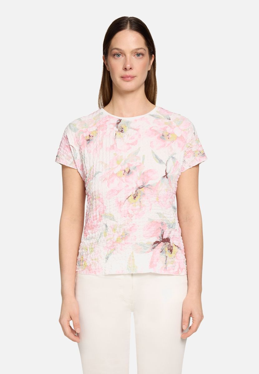 Struktur Shirt mit Blumenmuster