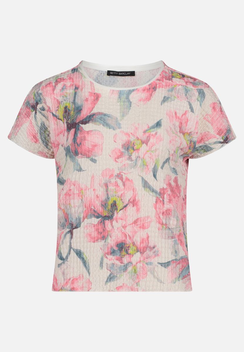Struktur Shirt mit Blumenmuster