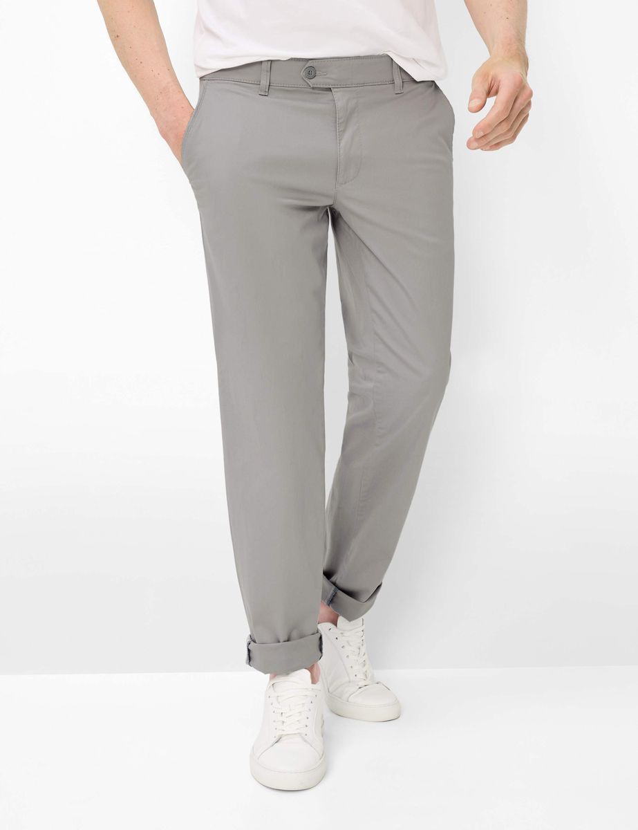 Herren Chinos Grau Regular Fit
