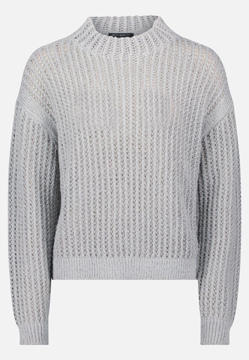 Eleganter Strickpullover mit hohem Kragen