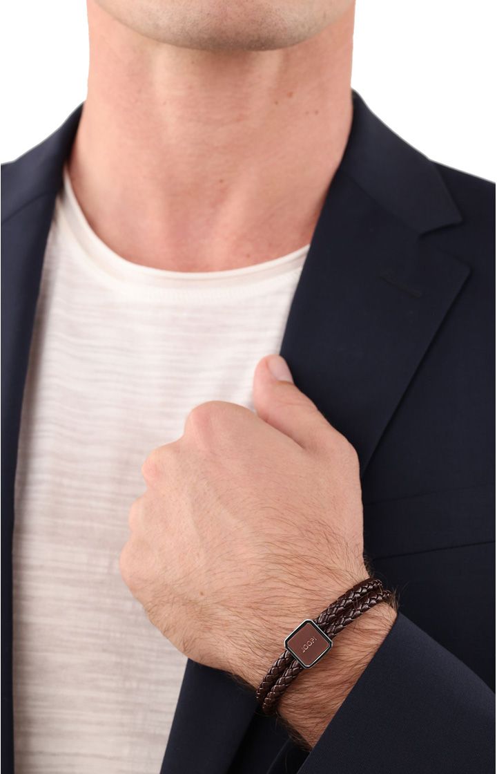 Armband in Silber/Braun