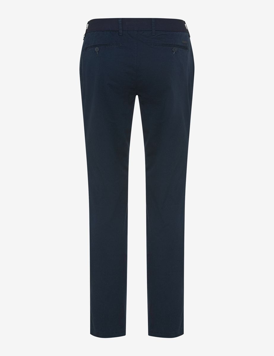 Marineblaue Flatfronthose im Regular Fit