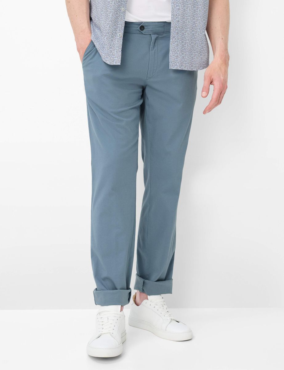 Herren Regular Fit Falten Chinos