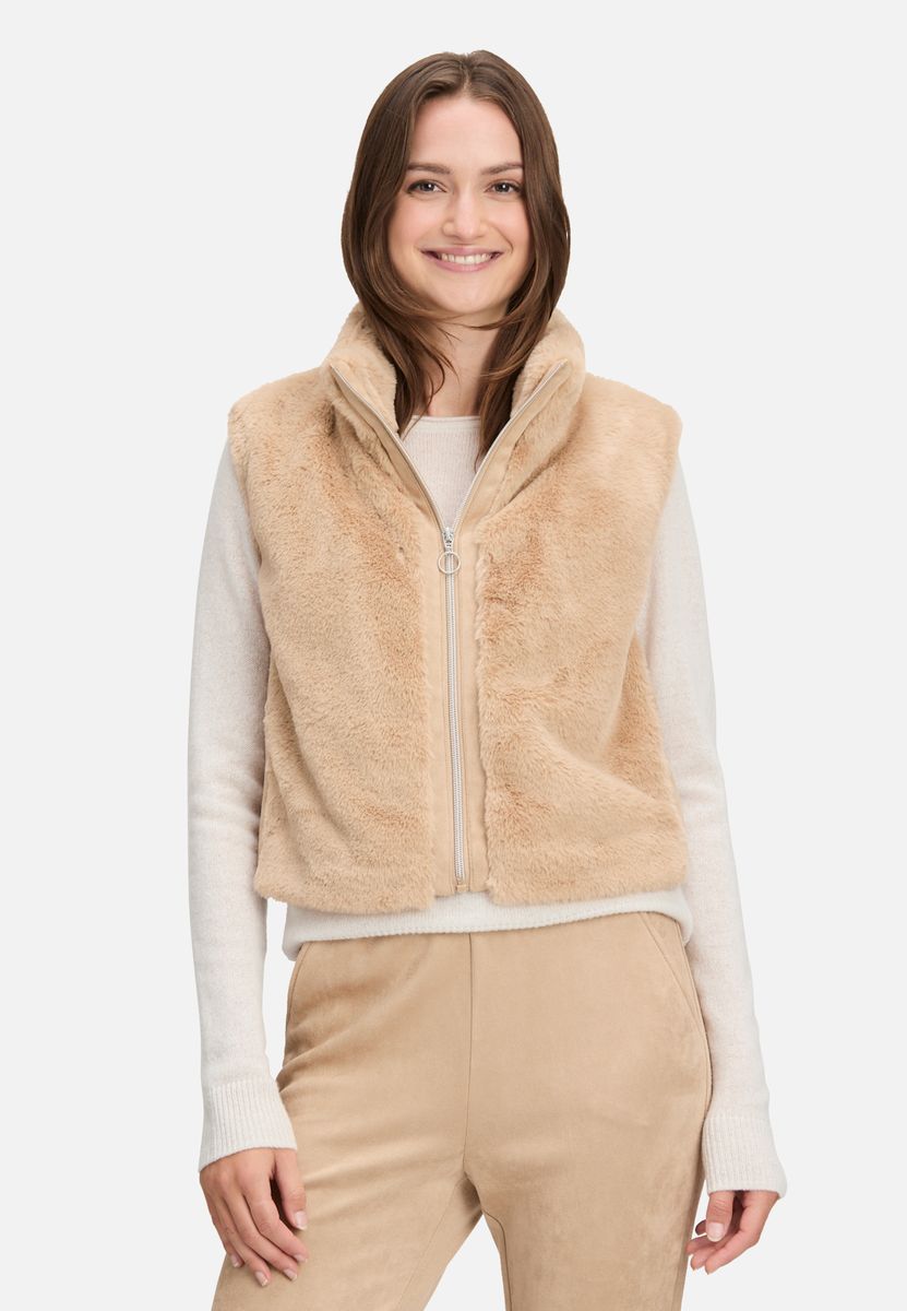 Kuschelige Fleece Weste mit Reißverschluss