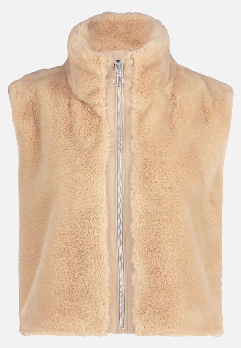 Kuschelige Fleece Weste mit Reißverschluss