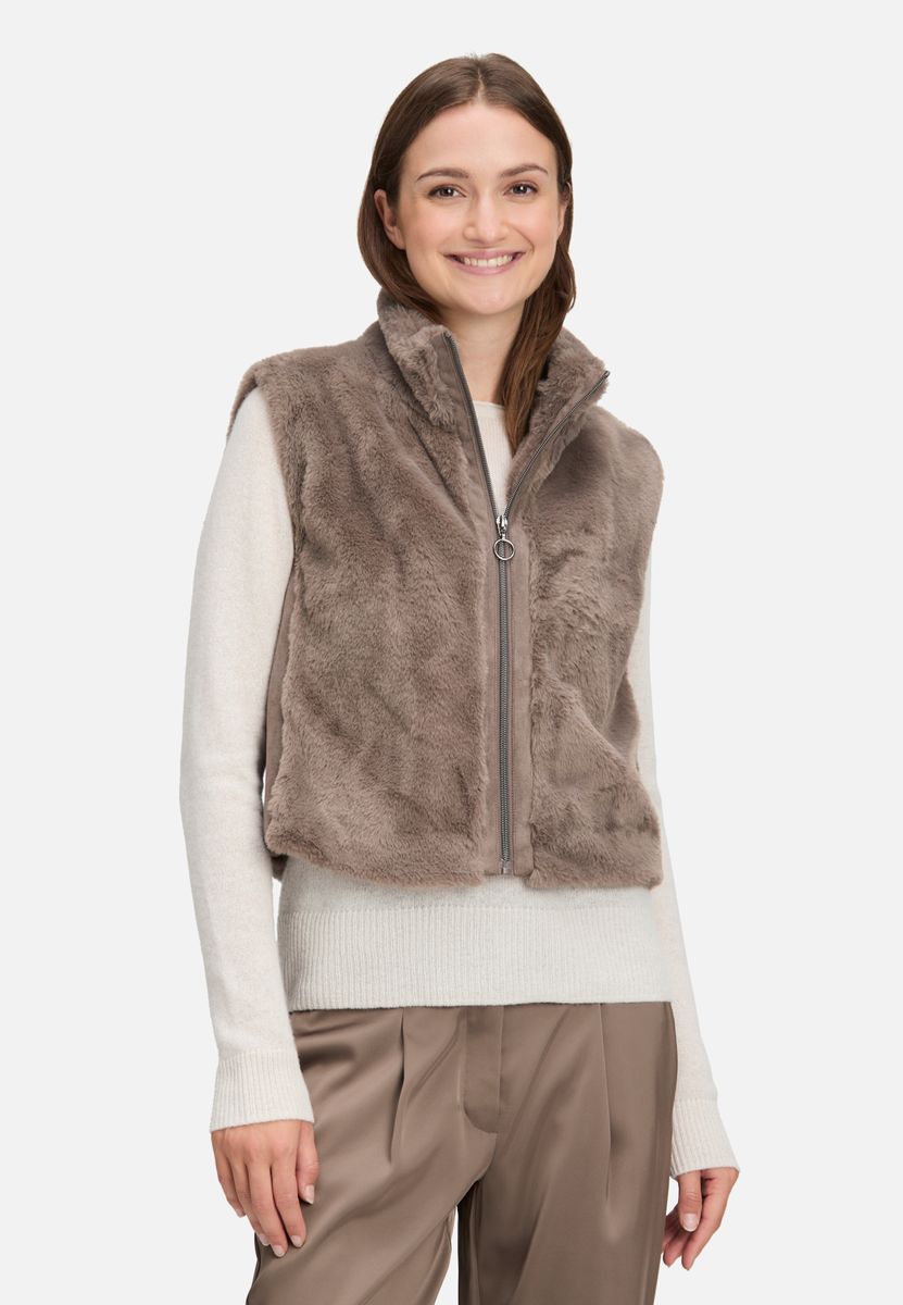 Kuschelige Fleece Weste mit Reißverschluss