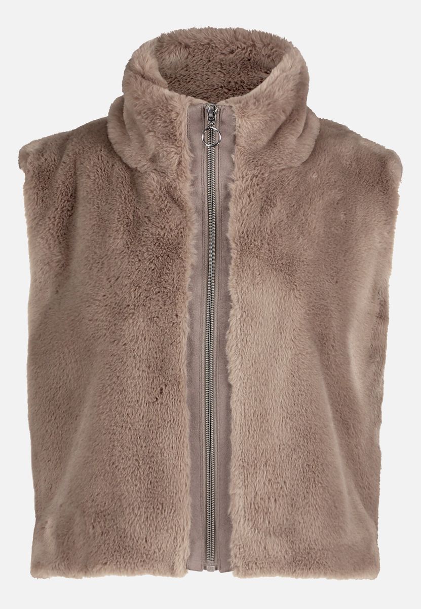 Kuschelige Fleece Weste mit Reißverschluss