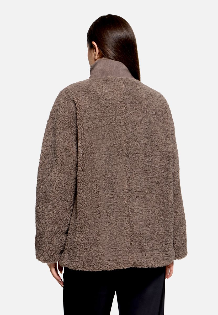 Plüschige Outdoorjacke aus Kunstfell