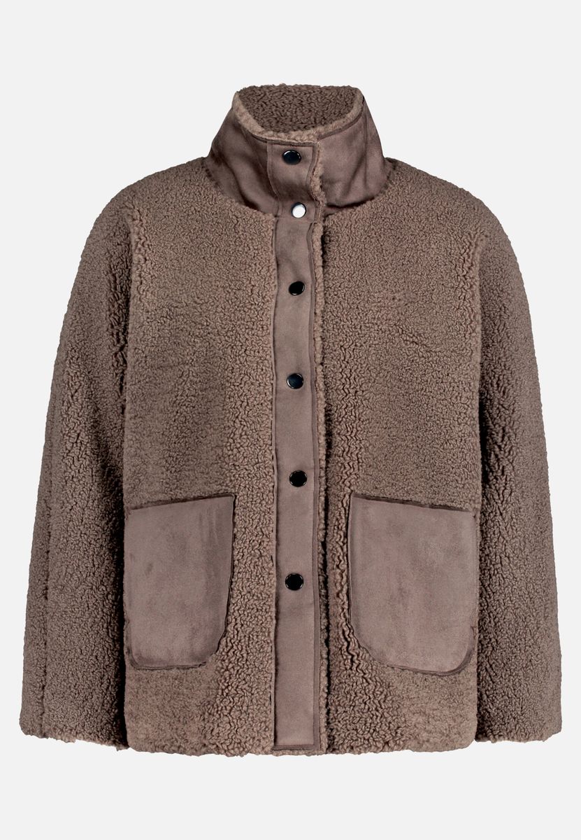Plüschige Outdoorjacke aus Kunstfell