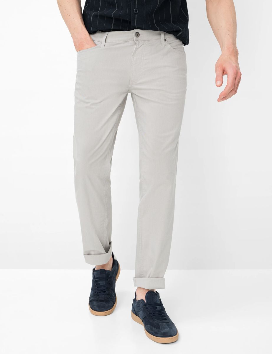 Herren Beige Five-Pocket Freizeithose