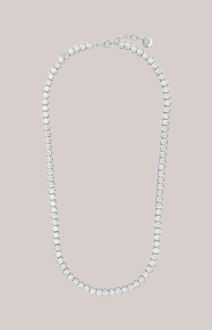 Collier-Halskette mit Zirkonia in Silber