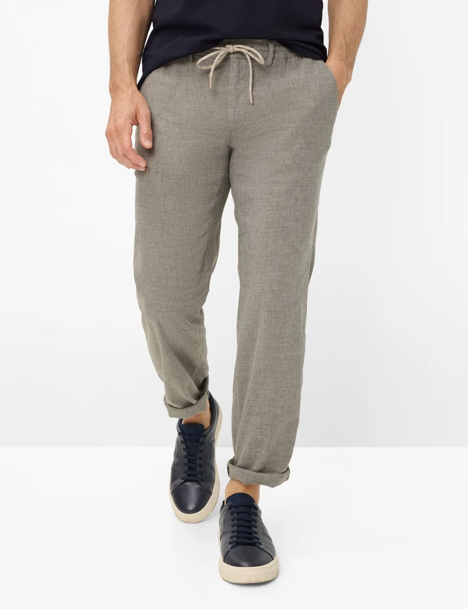 Herren Chino Hose Regular Fit Leinen