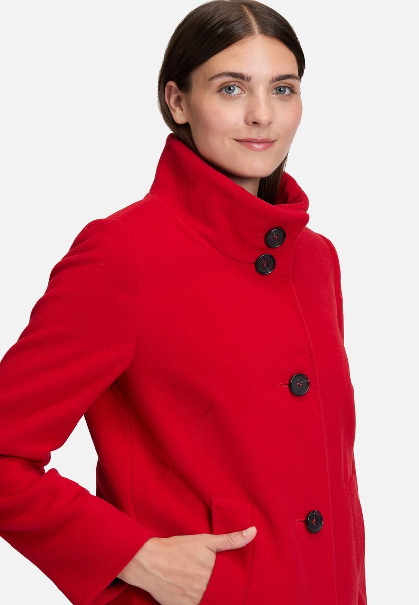 Eleganter Wollmantel mit Stehkragen