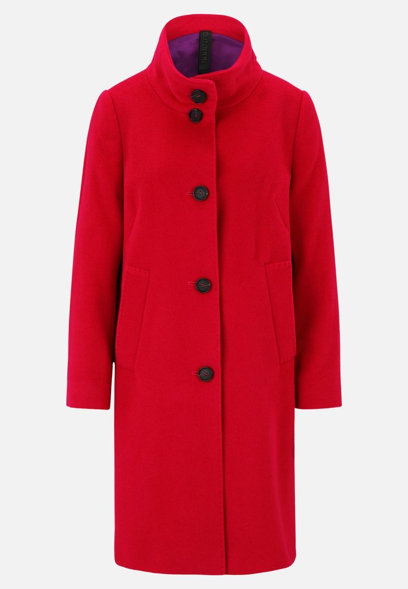 Eleganter Wollmantel mit Stehkragen