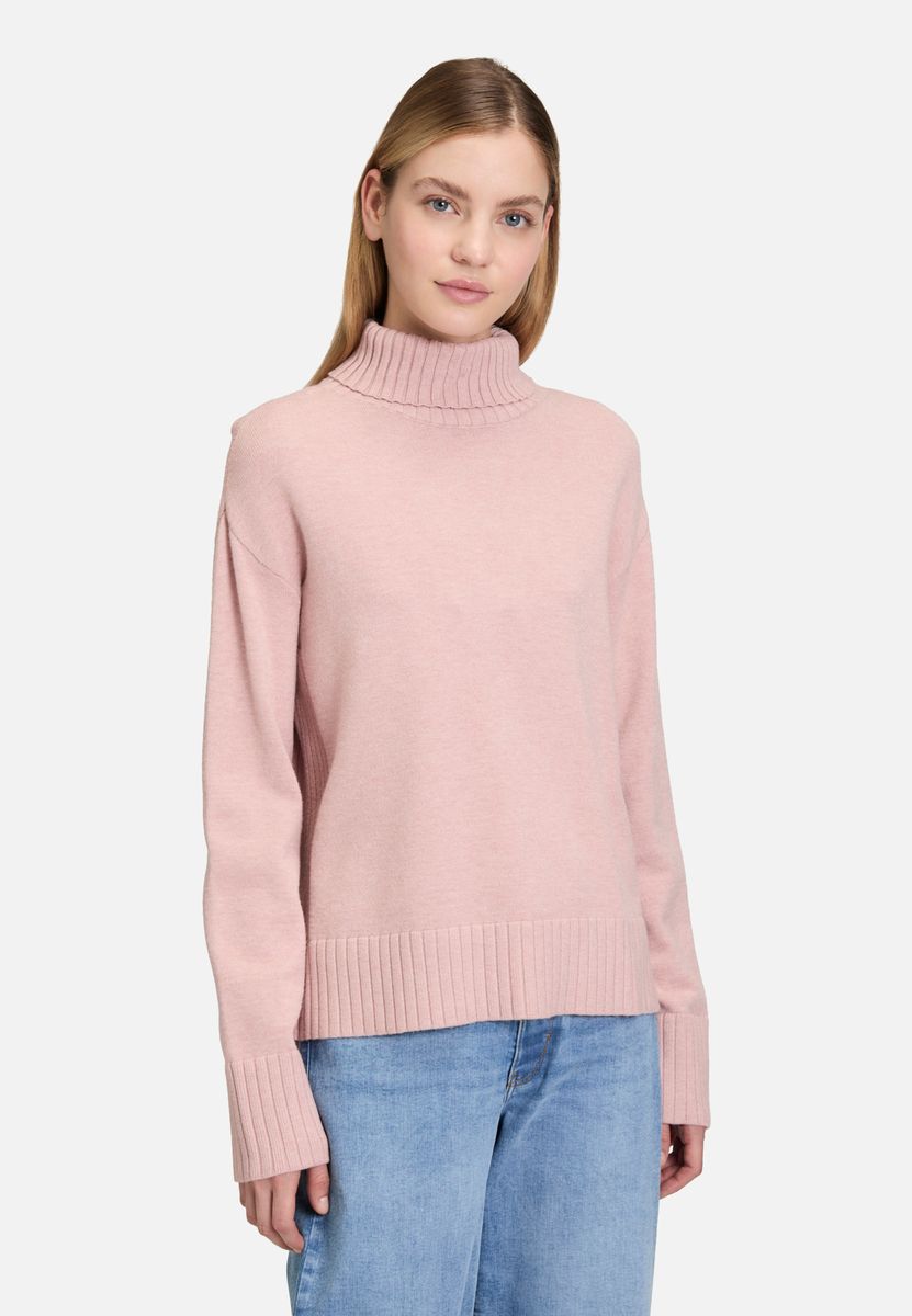 Feinstrickpullover mit Rollkragen und Relaxed Fit