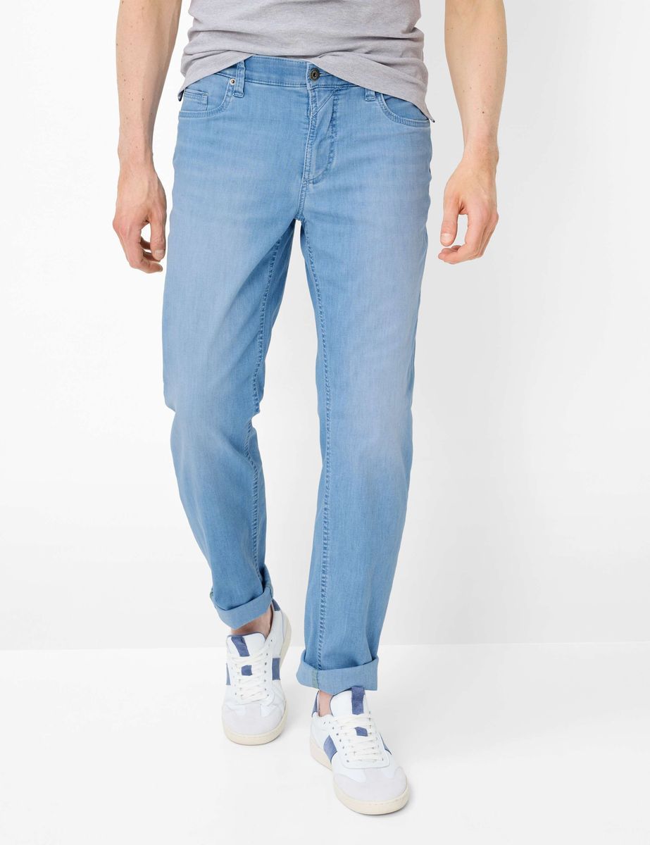 Herren Hellblaue Denim Five-Pocket-Hose